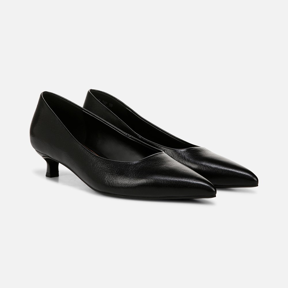 Naturalizer Natalia Kitten Heel - Black Leather