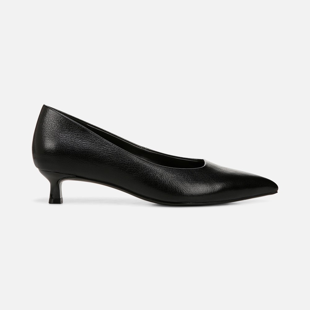Naturalizer Natalia Kitten Heel - Black Leather