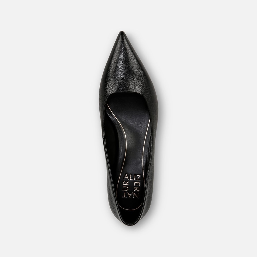 Naturalizer Natalia Kitten Heel - Black Leather
