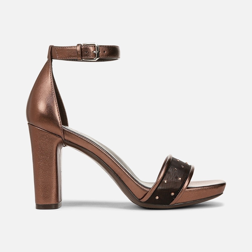 Naturalizer Joy Dress Sandal - Cinnamon Brown Leather
