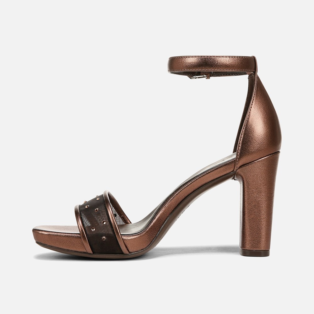 Naturalizer Joy Dress Sandal - Cinnamon Brown Leather