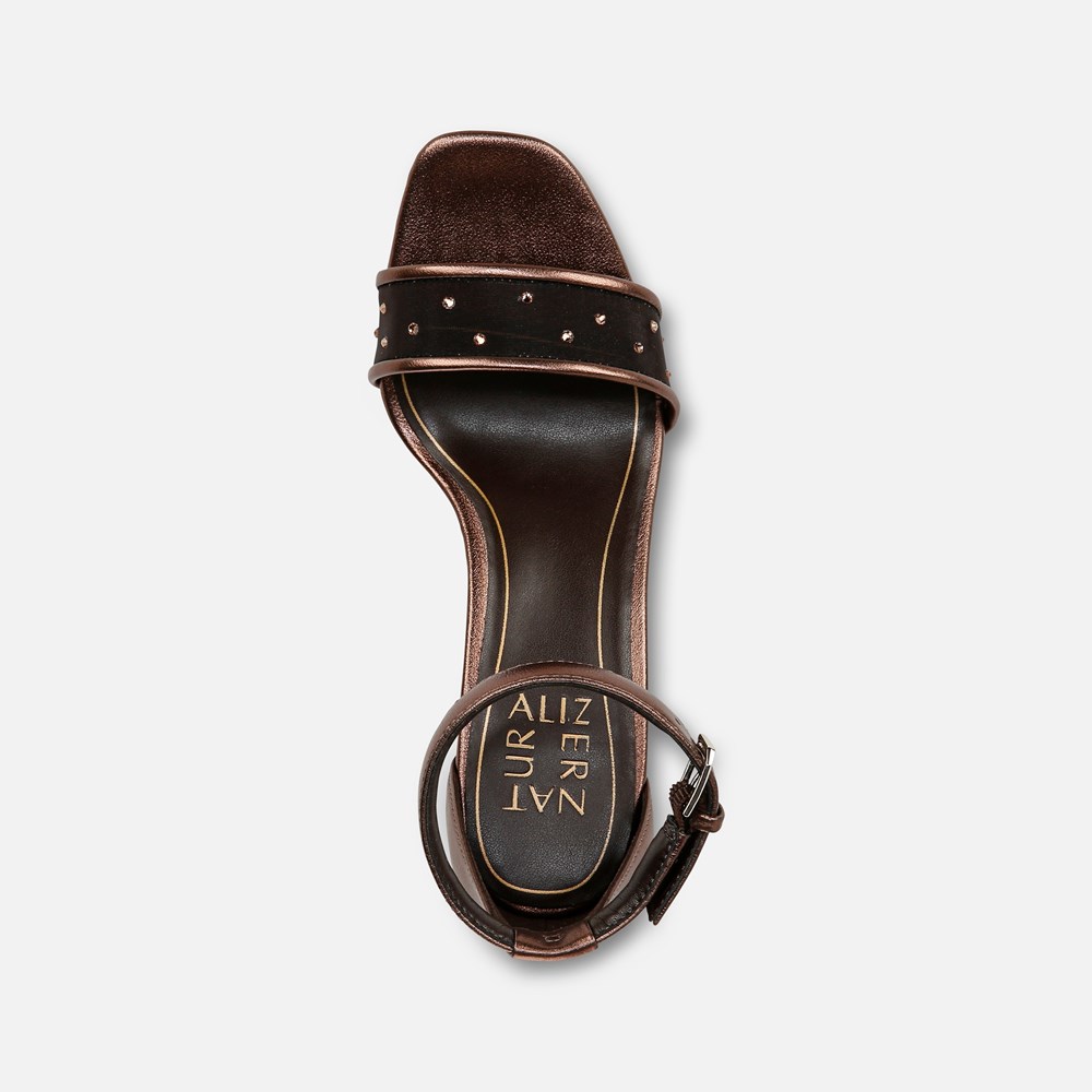 Naturalizer Joy Dress Sandal - Cinnamon Brown Leather