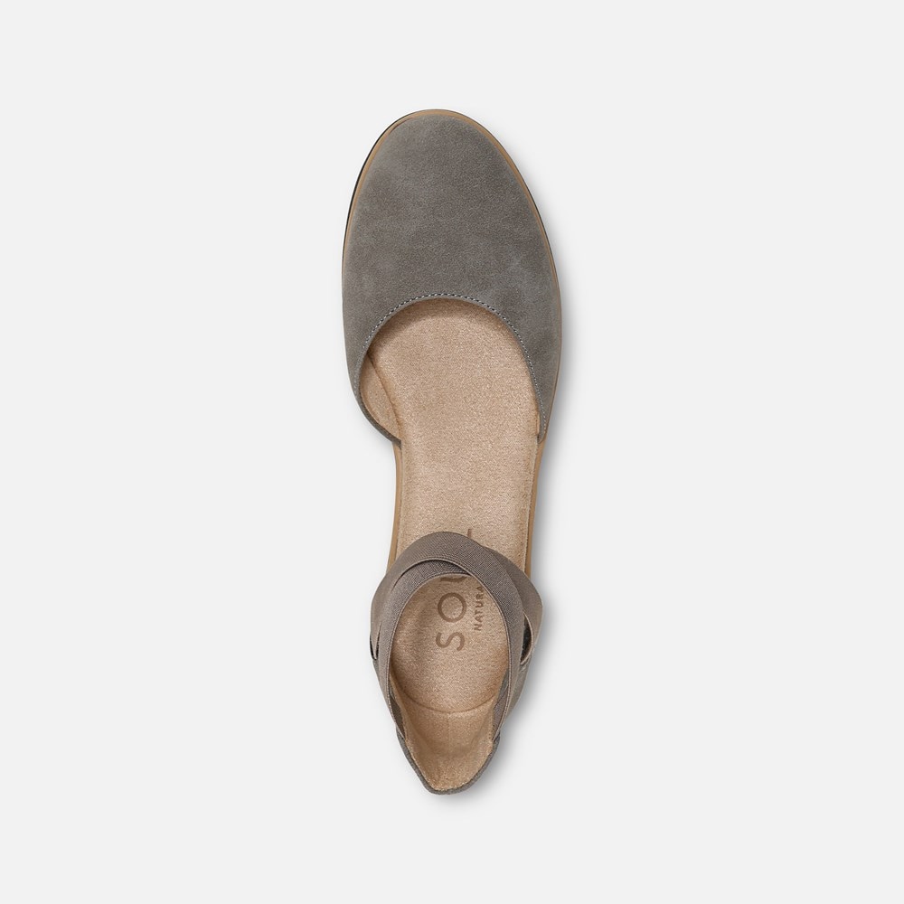 Naturalizer SOUL Intro Flat - Grey Synthetic Nubuck