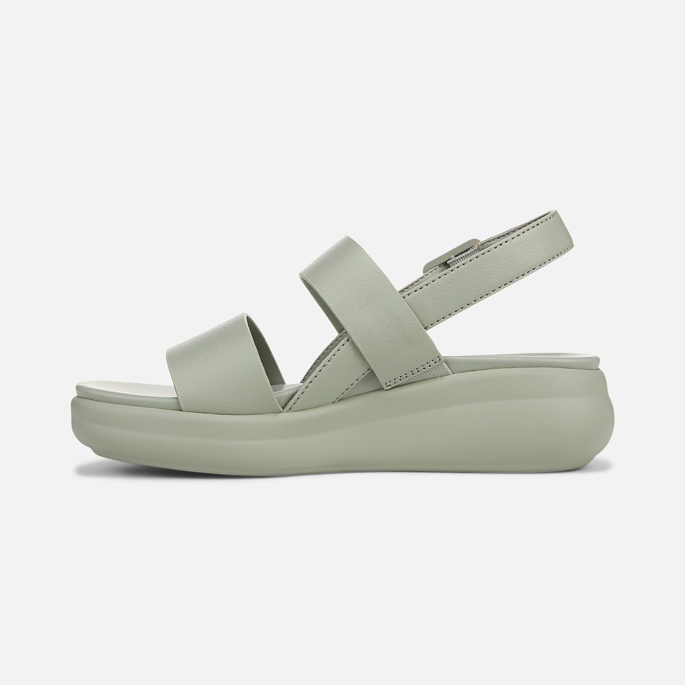 Naturalizer Coast Wedge Sandal - Pistachio Green Faux Leather