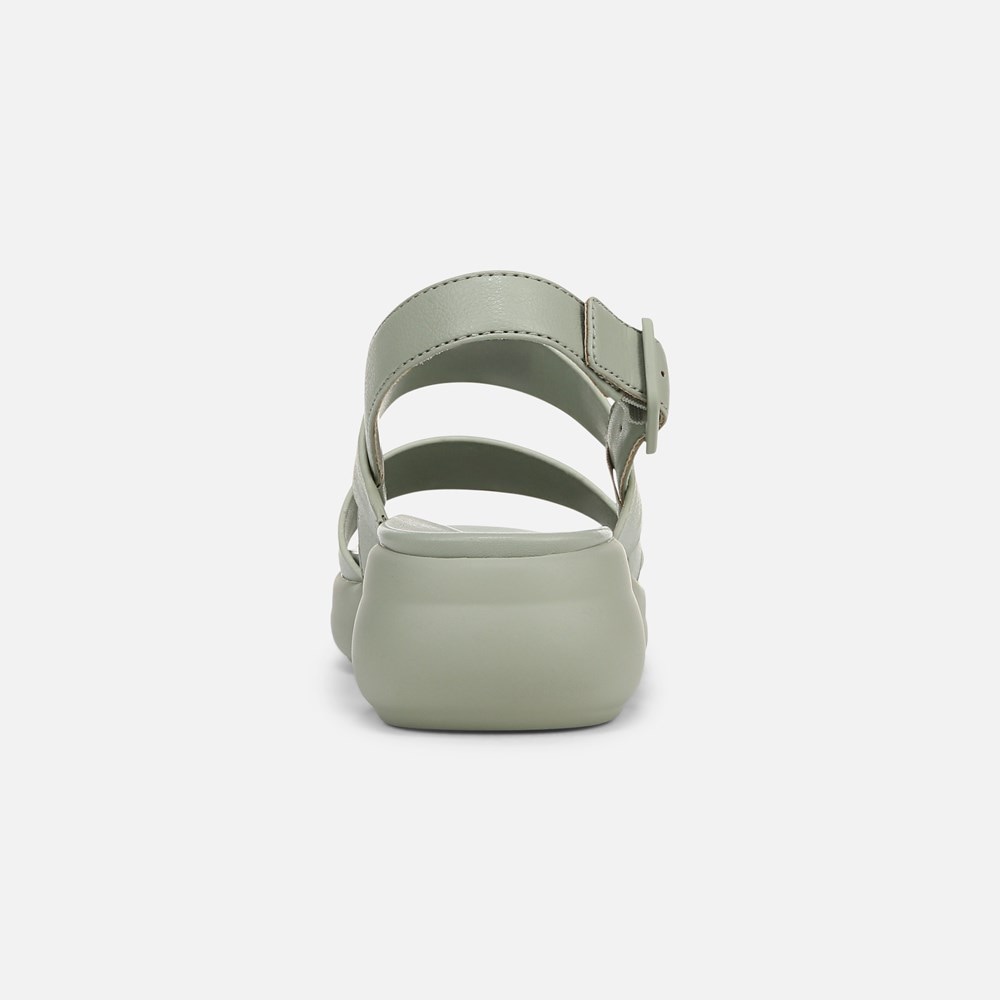Naturalizer Coast Wedge Sandal - Pistachio Green Faux Leather