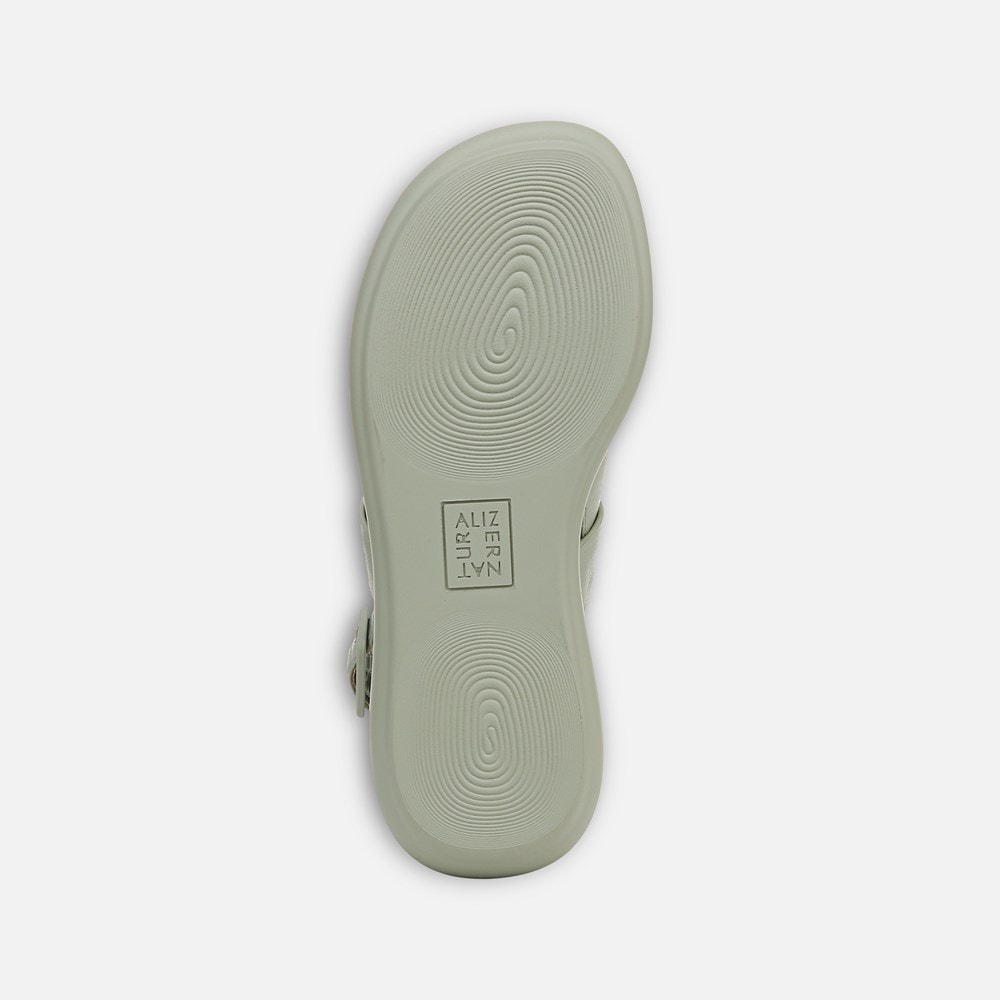 Naturalizer Coast Wedge Sandal - Pistachio Green Faux Leather
