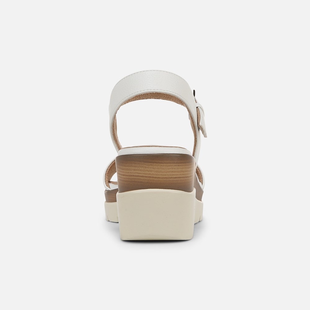 Naturalizer SOUL Graciela Wedge Sandal - White Faux Leather