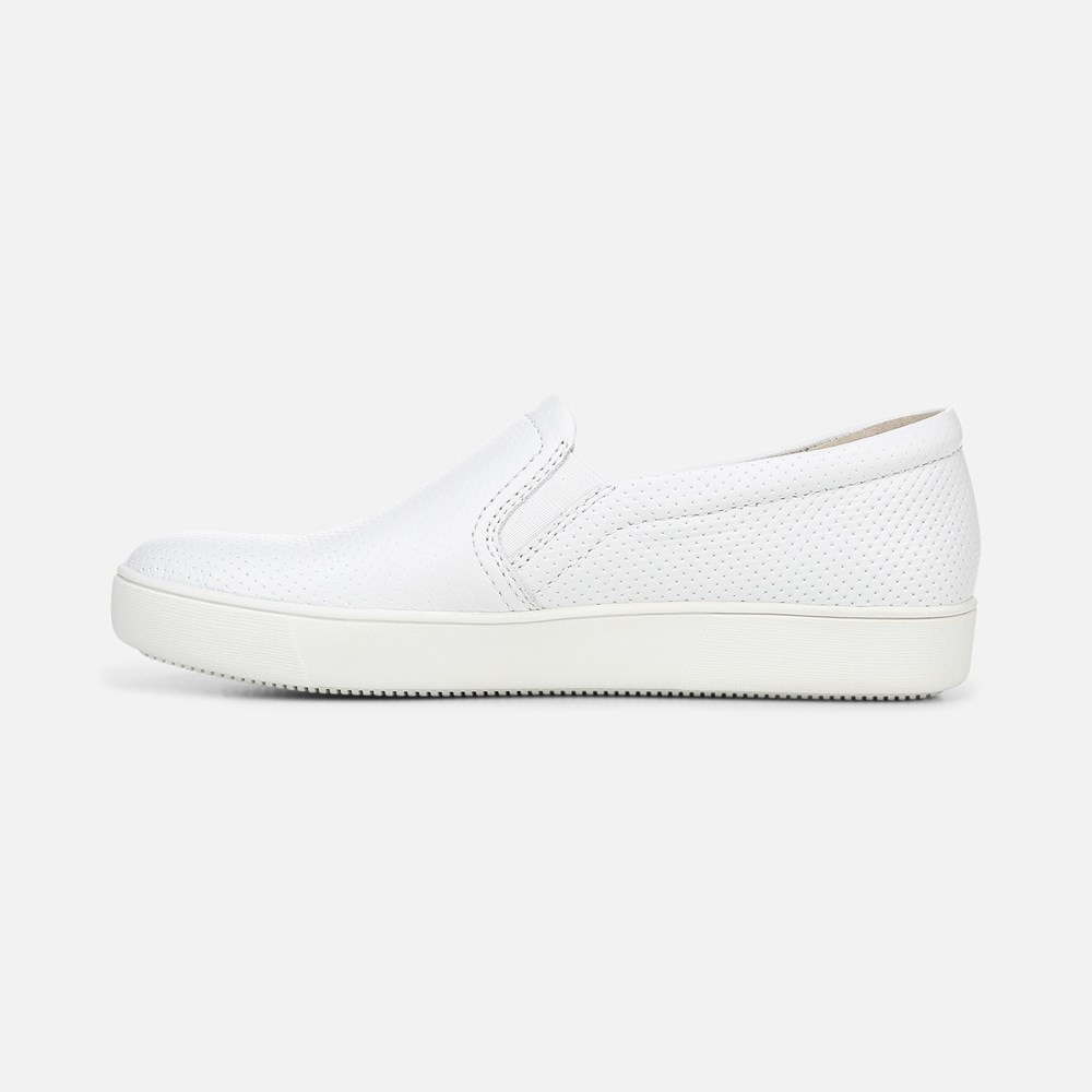 Naturalizer Marianne Slip On Sneaker - White Perforated Leather