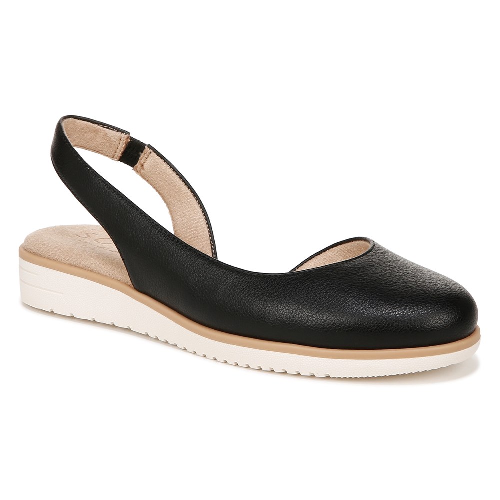 Naturalizer SOUL Idea d\'Orsay Flat - Black Faux Leather