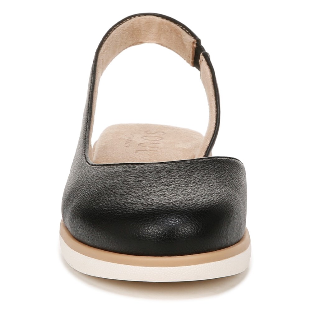 Naturalizer SOUL Idea d\'Orsay Flat - Black Faux Leather