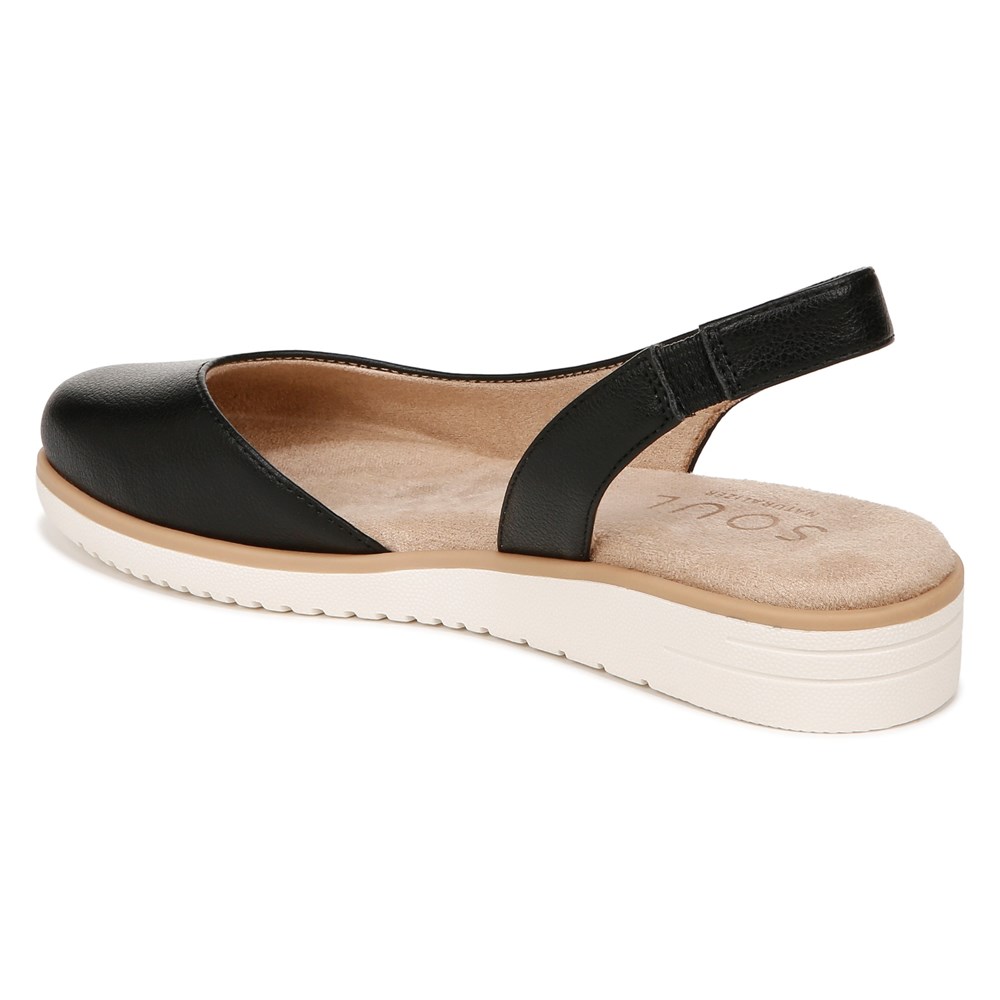 Naturalizer SOUL Idea d\'Orsay Flat - Black Faux Leather