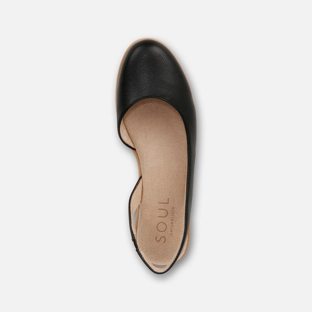 Naturalizer SOUL Idea d\'Orsay Flat - Black Faux Leather