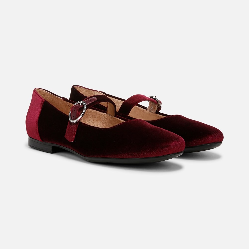 Naturalizer Kelly Mary Jane Flat - Cabernet Sauvignon Velvet