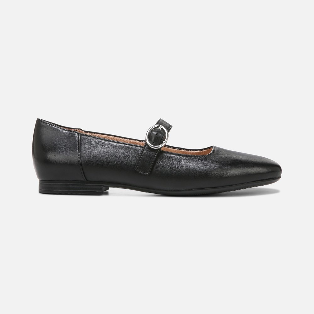 Naturalizer Kelly Mary Jane Flat - Black Leather