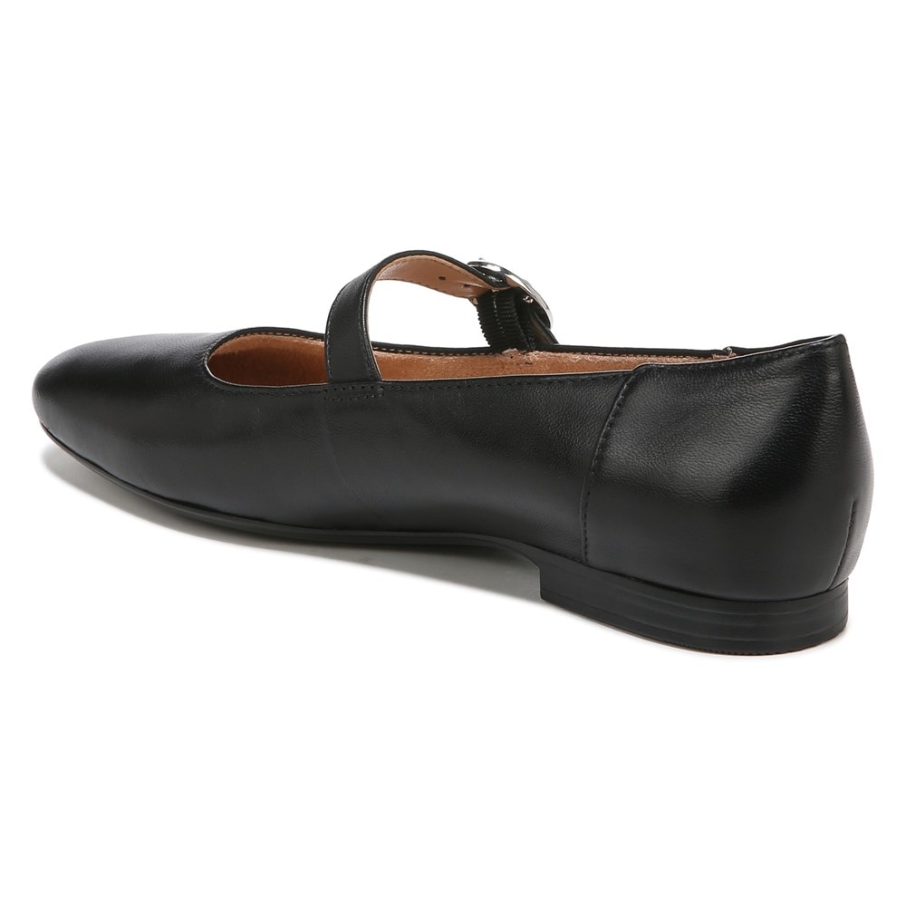 Naturalizer Kelly Mary Jane Flat - Black Leather