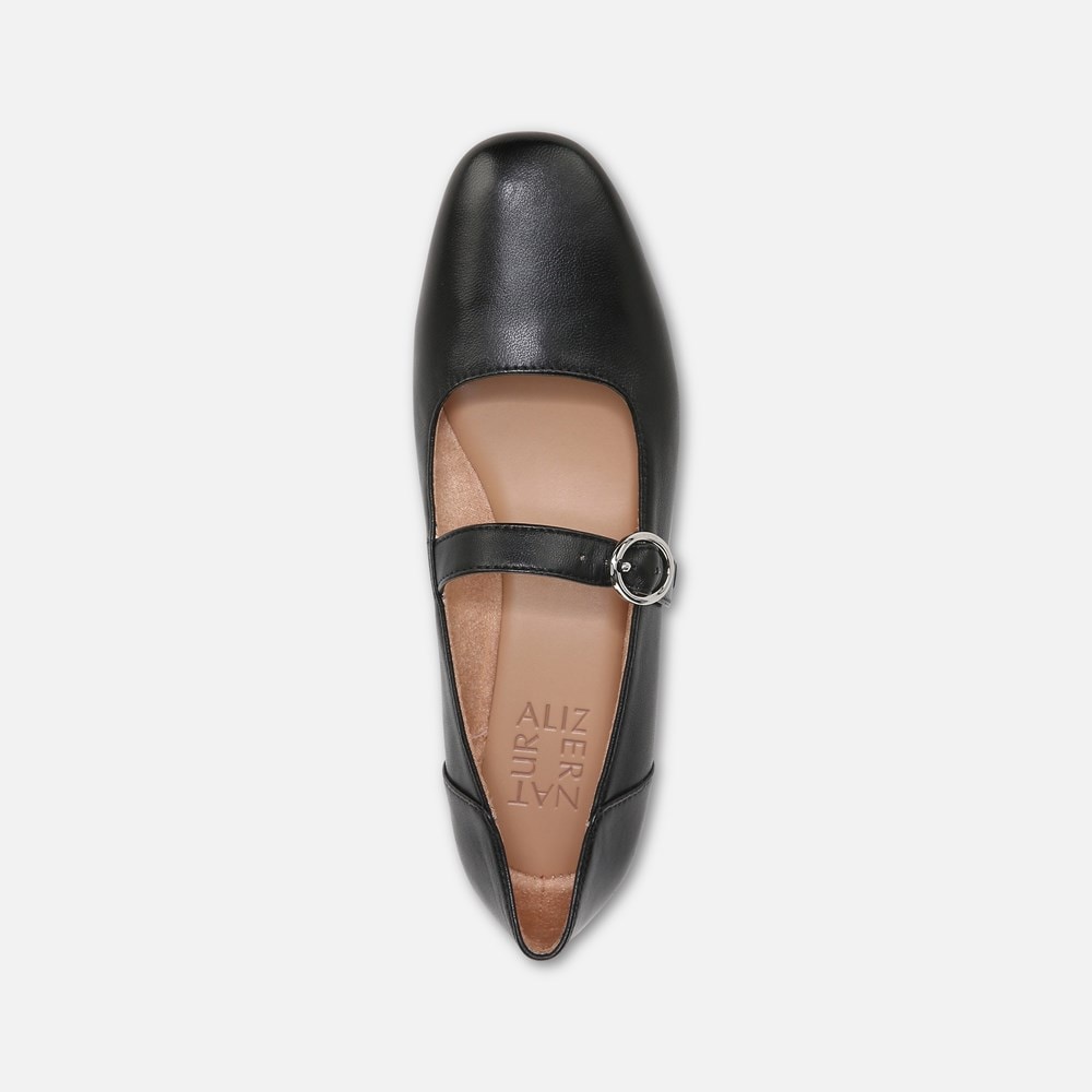 Naturalizer Kelly Mary Jane Flat - Black Leather