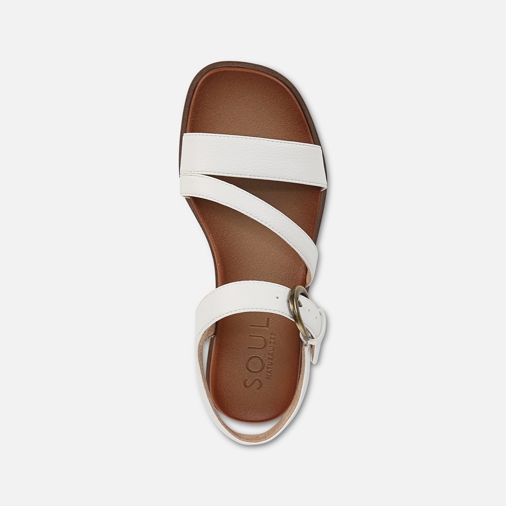 Naturalizer SOUL Jayvee Sandal - White Faux Leather