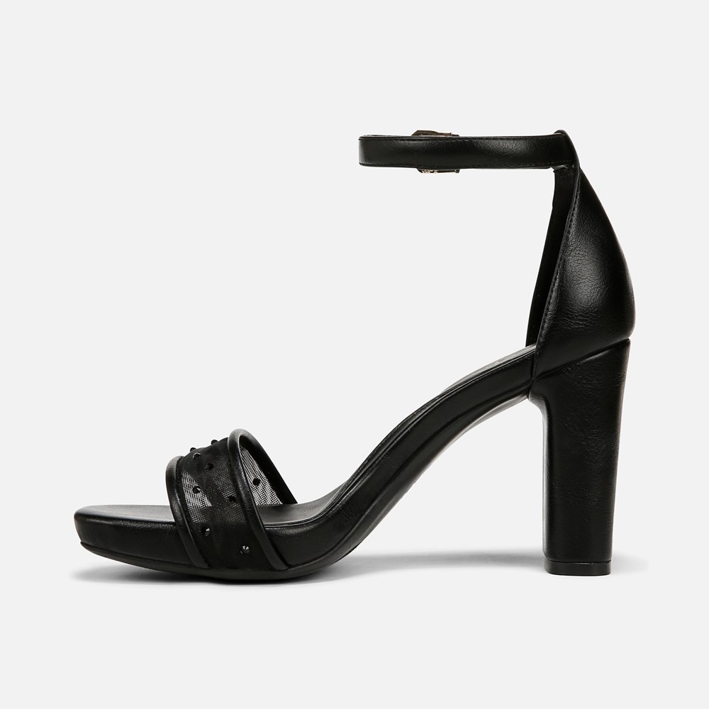Naturalizer Joy Dress Sandal - Black Faux Leather \\u0026 Mesh