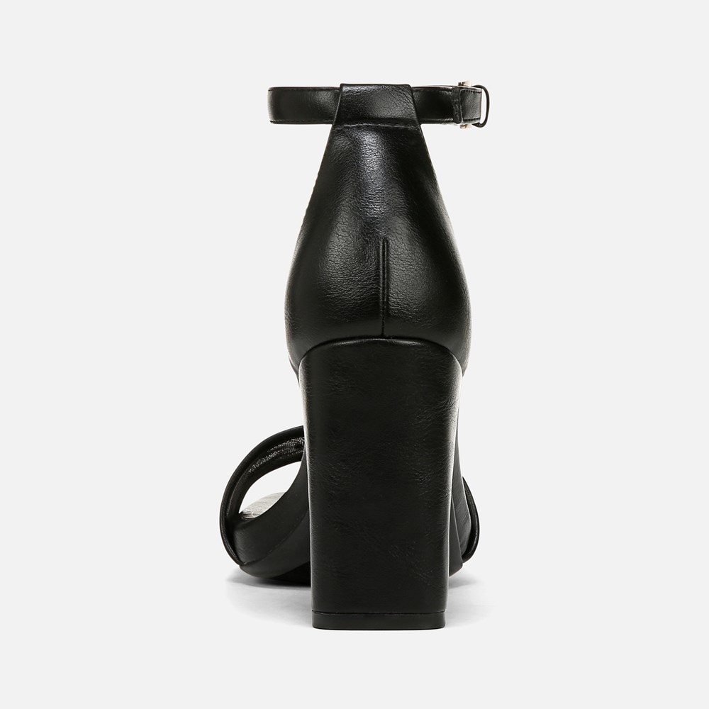 Naturalizer Joy Dress Sandal - Black Faux Leather \\u0026 Mesh
