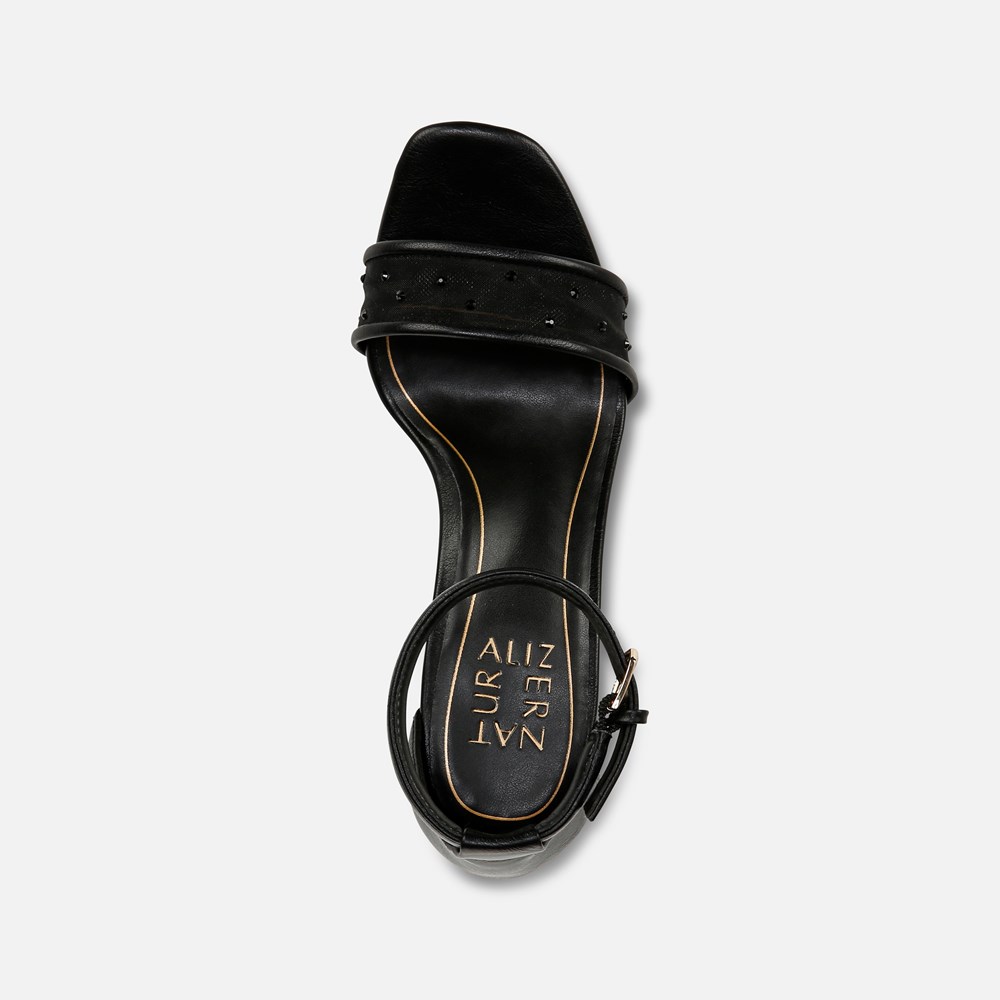 Naturalizer Joy Dress Sandal - Black Faux Leather \\u0026 Mesh