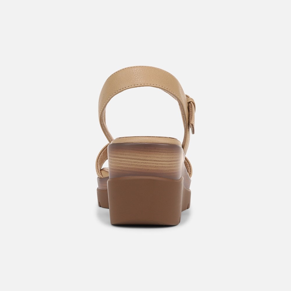 Naturalizer SOUL Graciela Wedge Sandal - Birch Tan Faux Leather