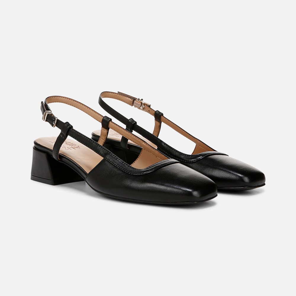 Naturalizer Harper Slingback - Black Leather