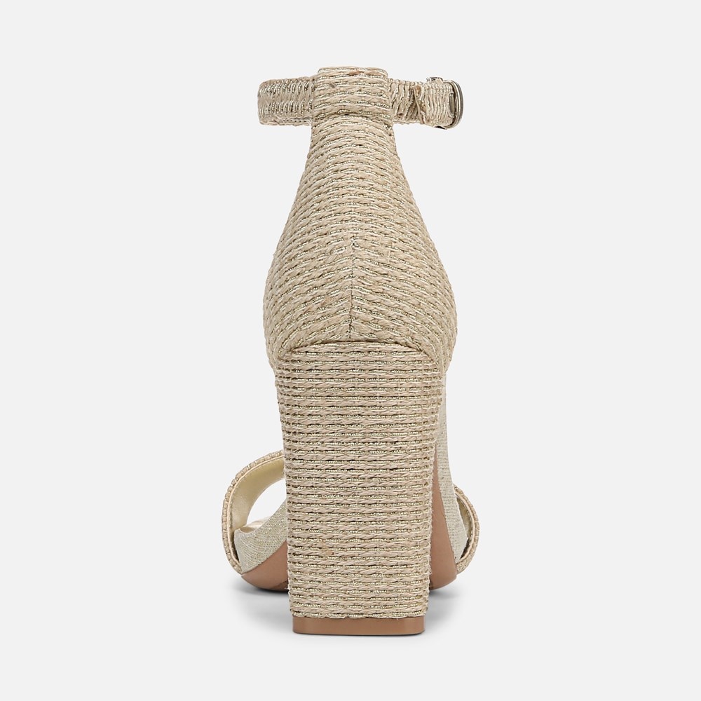 Naturalizer Joy Dress Sandal - Natural Gold Woven Fabric