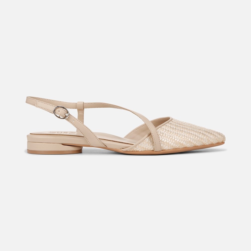 Naturalizer Hawaii Slingback Flat - Opal Natural / Tan Fabric