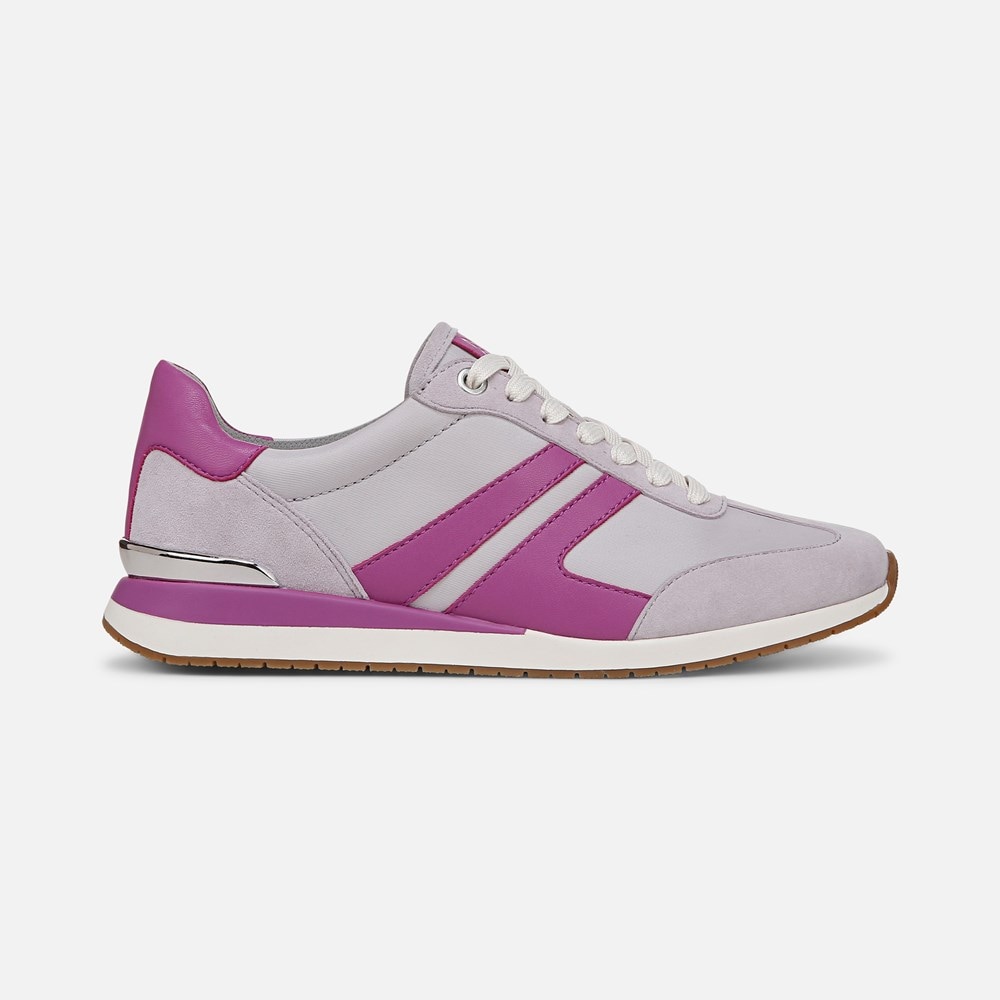 Naturalizer Lorena Lace Up Sneaker - Iced Lilac Fabric \\u0026 Suede