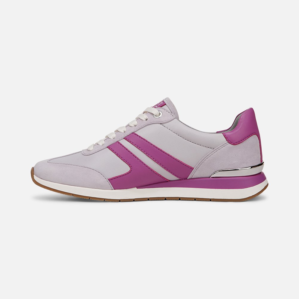 Naturalizer Lorena Lace Up Sneaker - Iced Lilac Fabric \\u0026 Suede