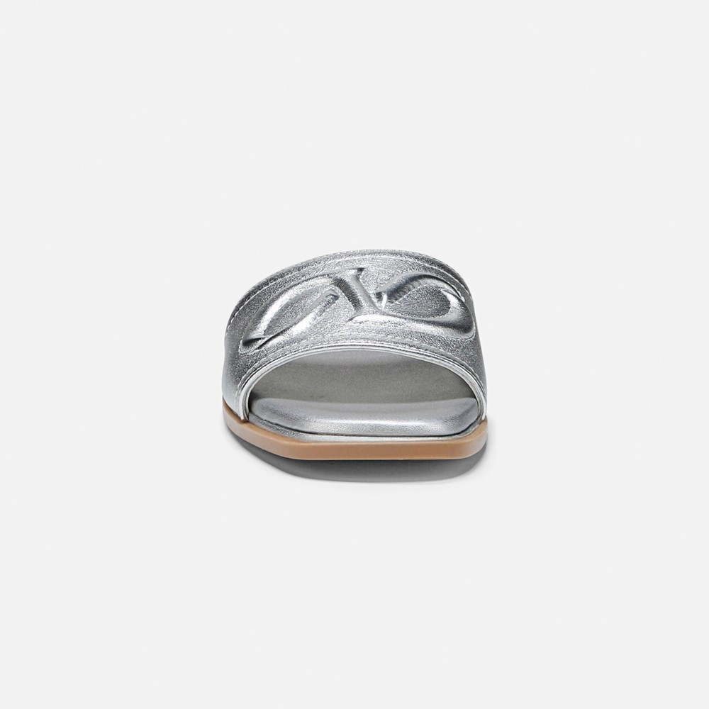 Naturalizer Genevieve Slide Sandal - Silver Leather