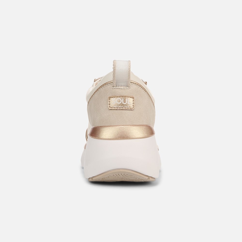 Naturalizer SOUL Roquel Lace Up Sneaker - Porcelain Faux Nubuck