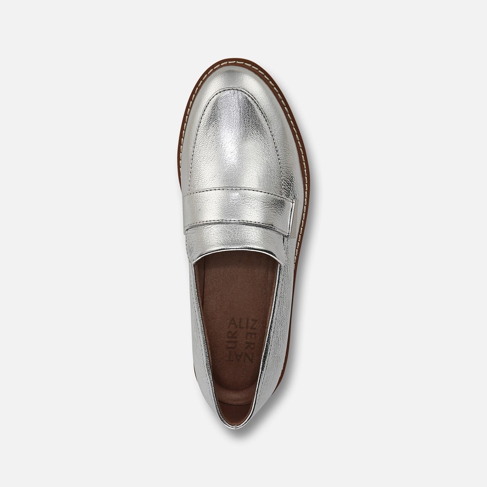Naturalizer ADILINE LOAFER - Silver Leather