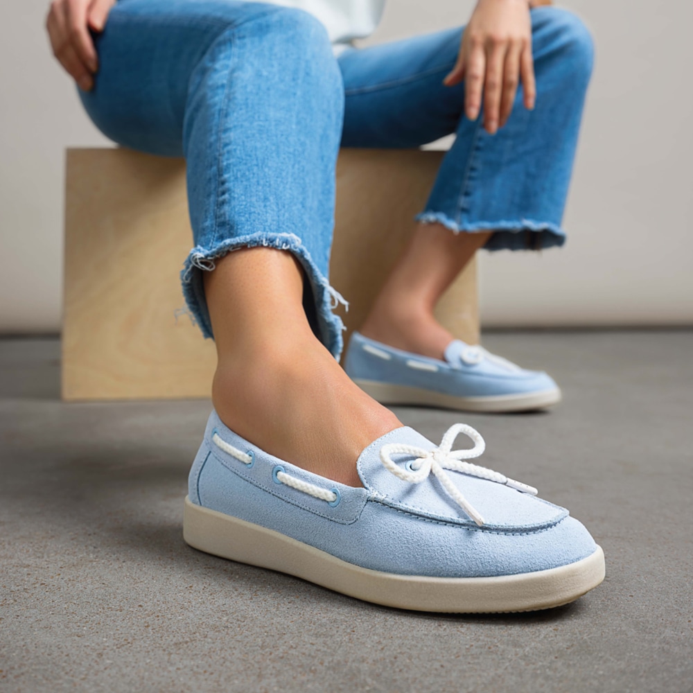 Naturalizer Keel Boat Shoe - Ice Blue Suede