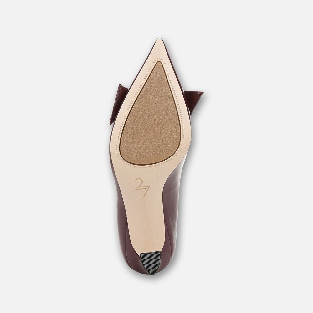 Naturalizer 27 EDIT Emery Bow Pump - Deep Plum Purple Leather