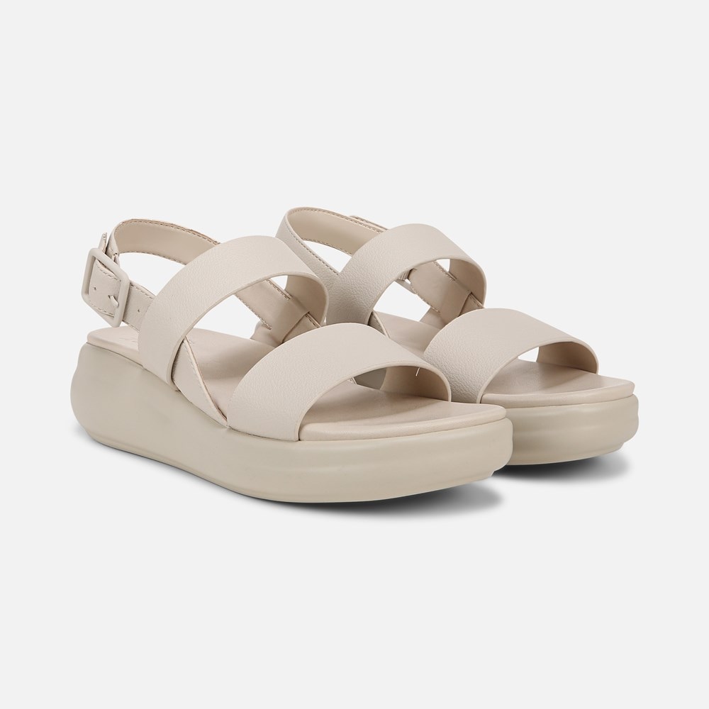 Naturalizer Coast Wedge Sandal - Porcelain Faux Leather