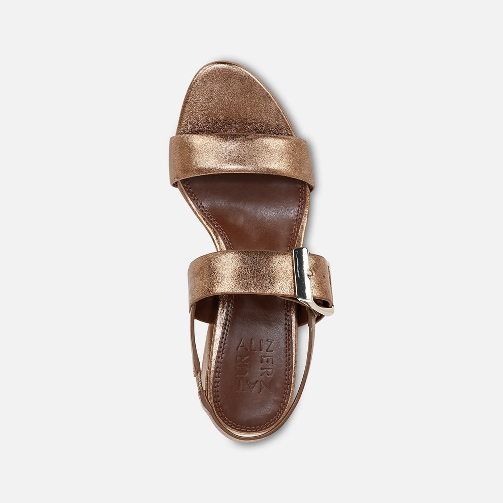 Naturalizer Vicky Dress Sandal - Soft Bronze Leather