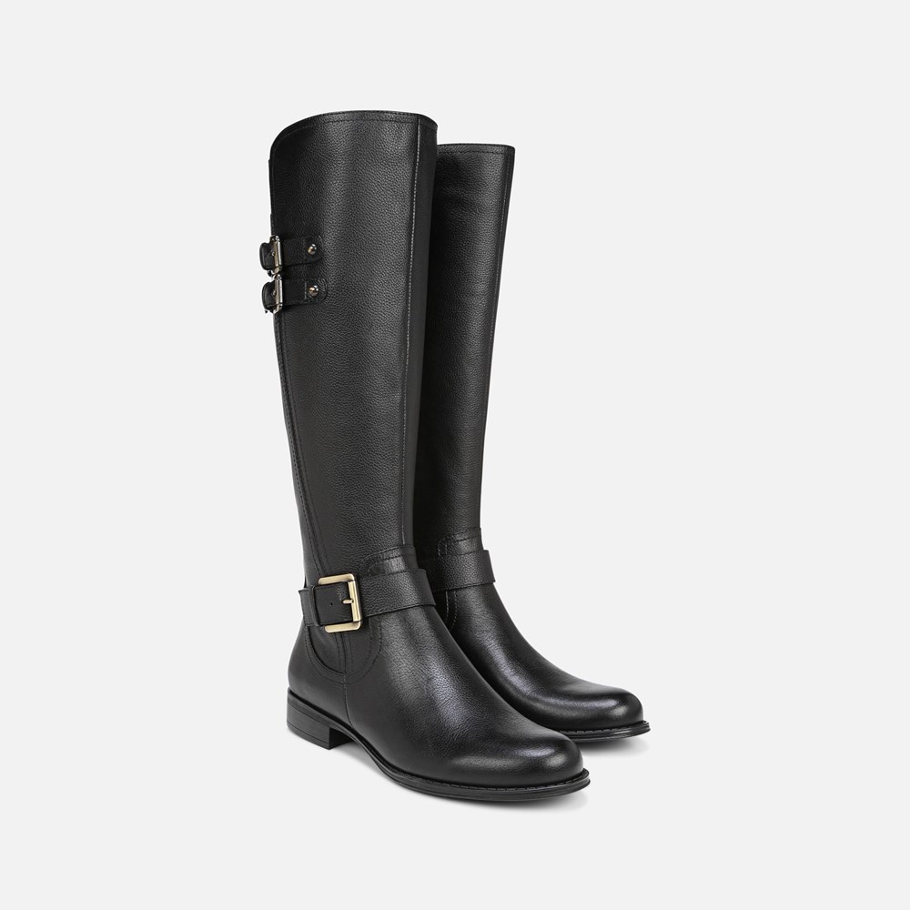 Naturalizer Jessie Knee High Boot - Black Leather
