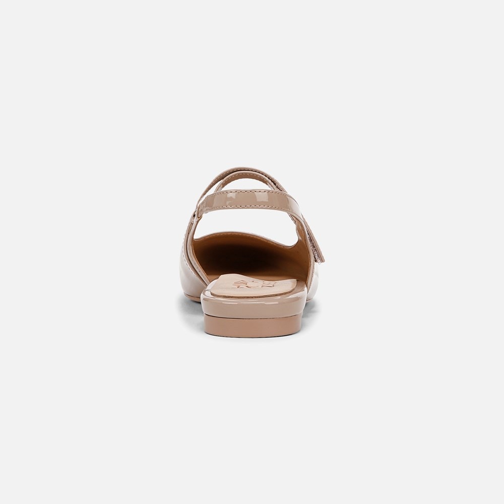 Naturalizer Connie Mary Jane Slingback Flat - Warm Taupe Patent Faux Leather