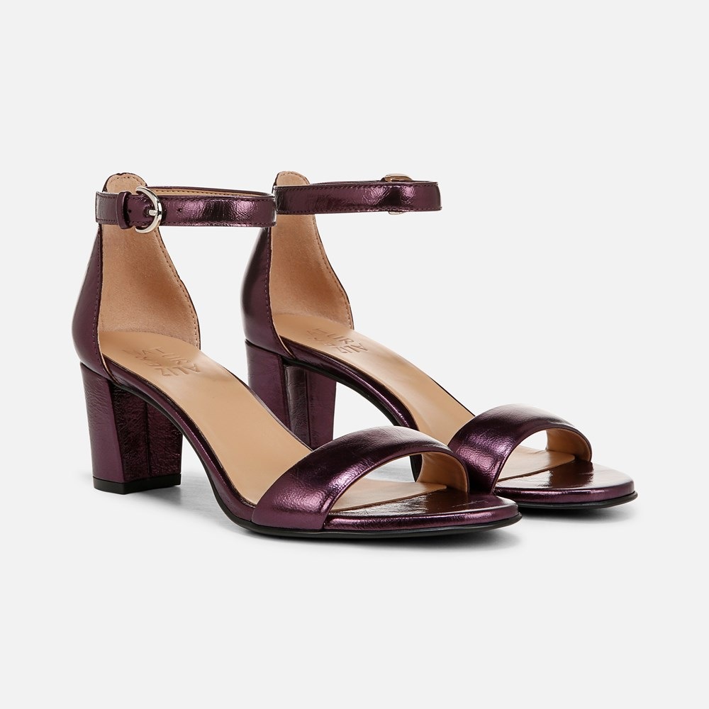 Naturalizer Vera Dress Sandal - Deep Plum Purple Leather