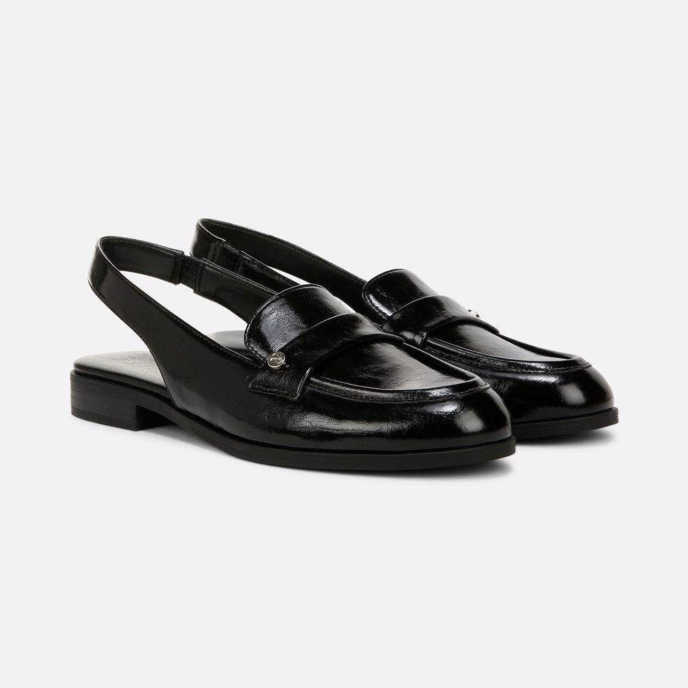 Naturalizer Milo Sling Loafer - Black Faux Leather