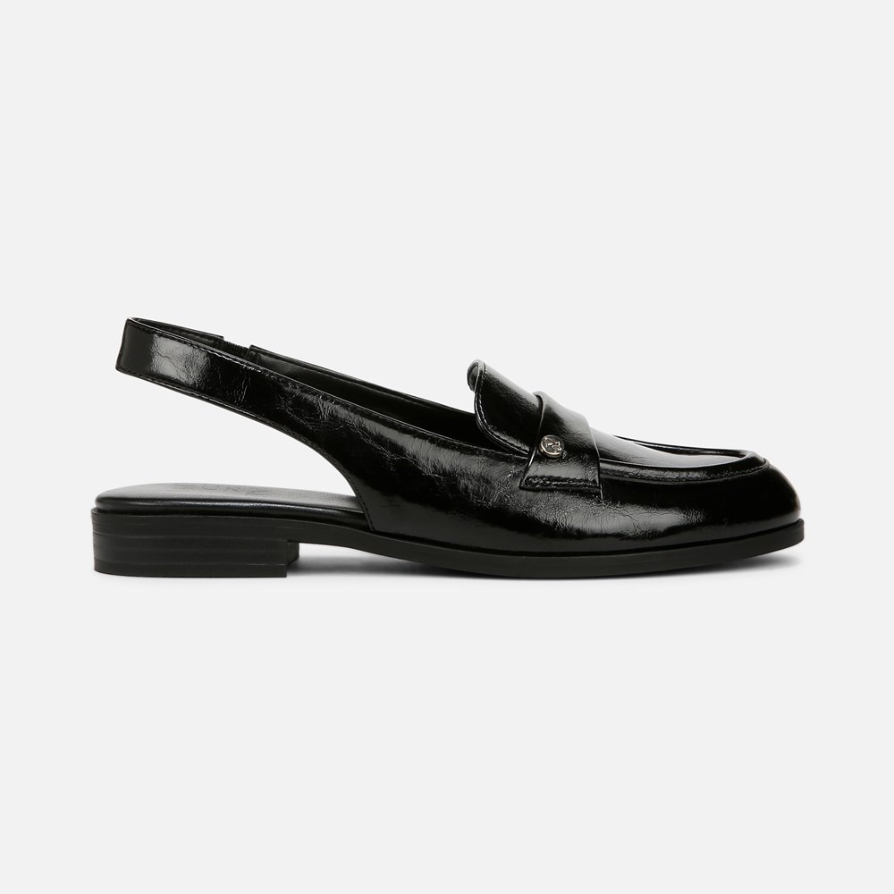 Naturalizer Milo Sling Loafer - Black Faux Leather