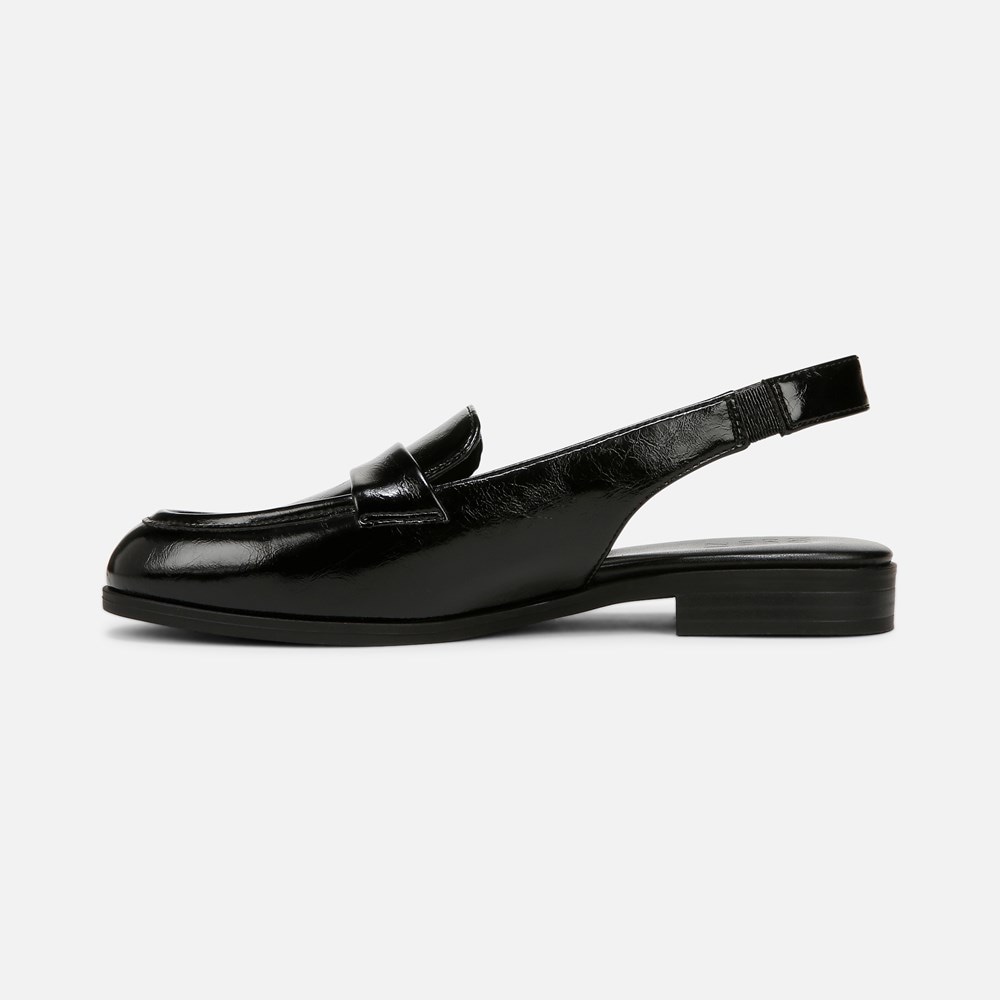 Naturalizer Milo Sling Loafer - Black Faux Leather