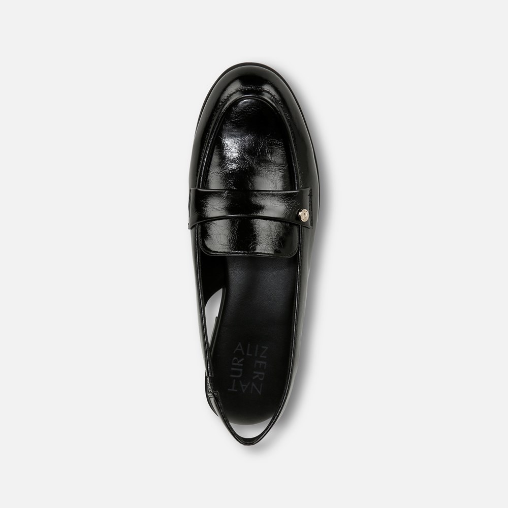 Naturalizer Milo Sling Loafer - Black Faux Leather