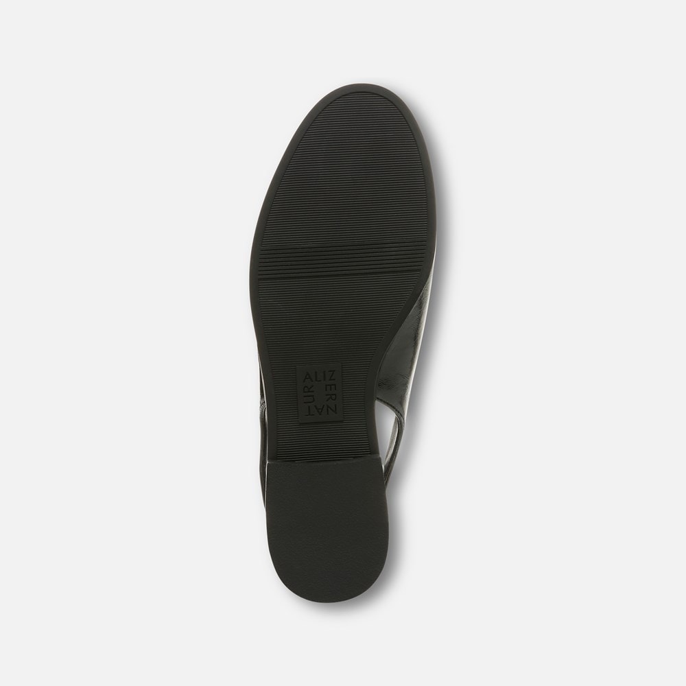 Naturalizer Milo Sling Loafer - Black Faux Leather