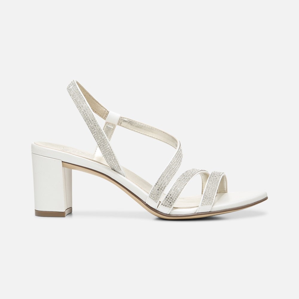 Naturalizer Vanessa Dress Sandal - White Satin Fabric