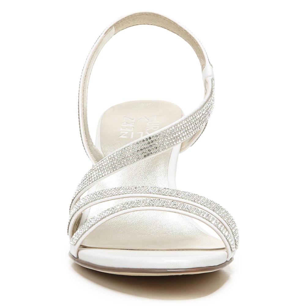 Naturalizer Vanessa Dress Sandal - White Satin Fabric
