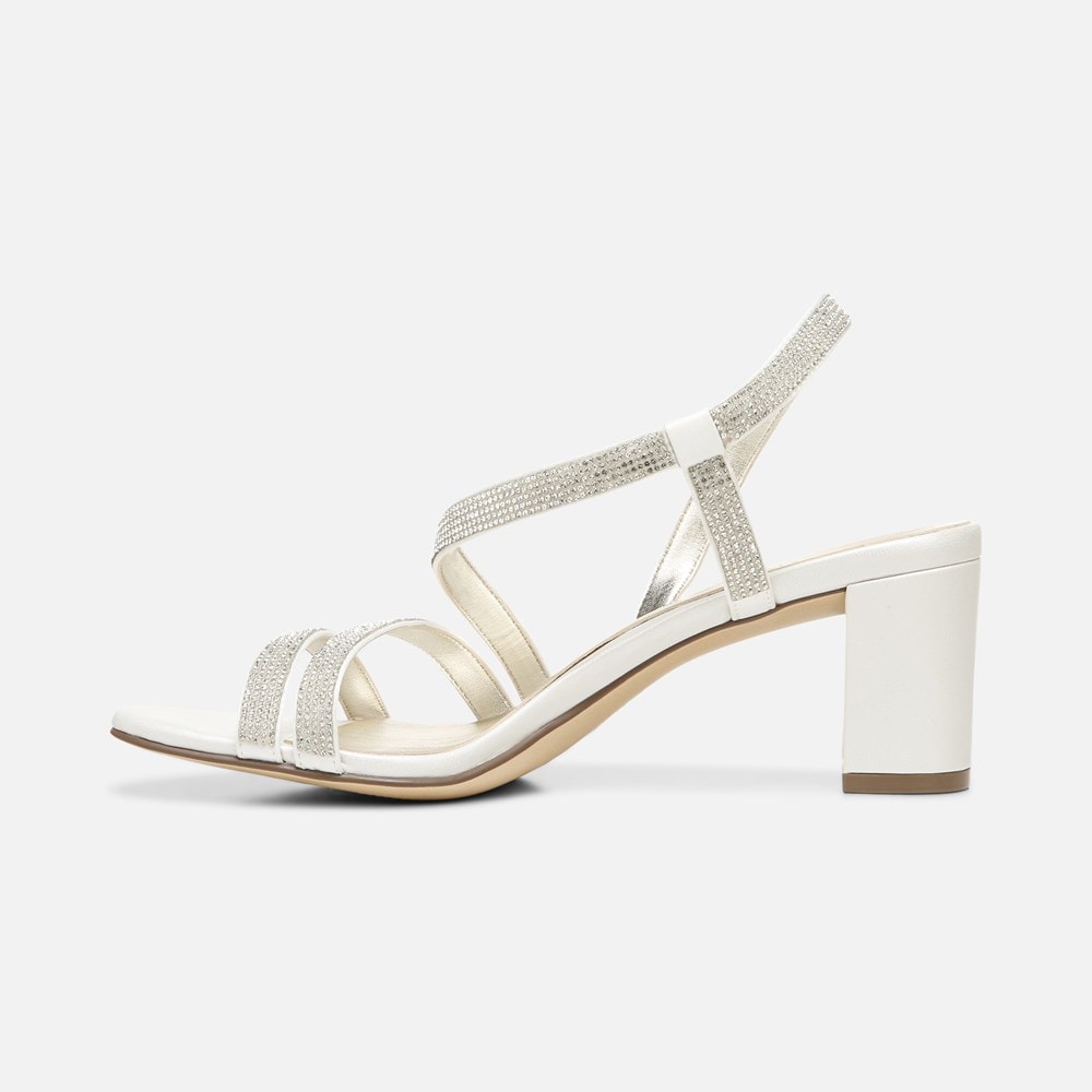 Naturalizer Vanessa Dress Sandal - White Satin Fabric