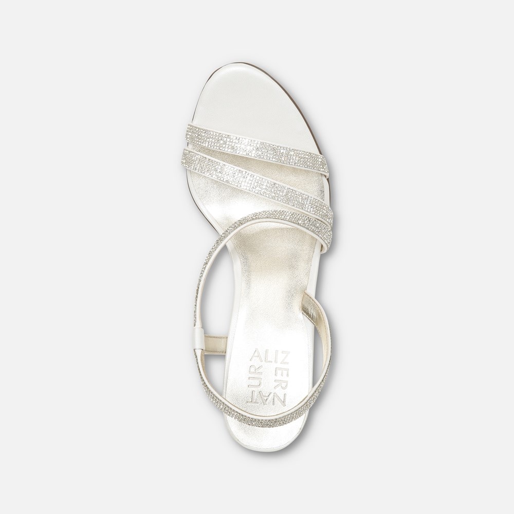 Naturalizer Vanessa Dress Sandal - White Satin Fabric