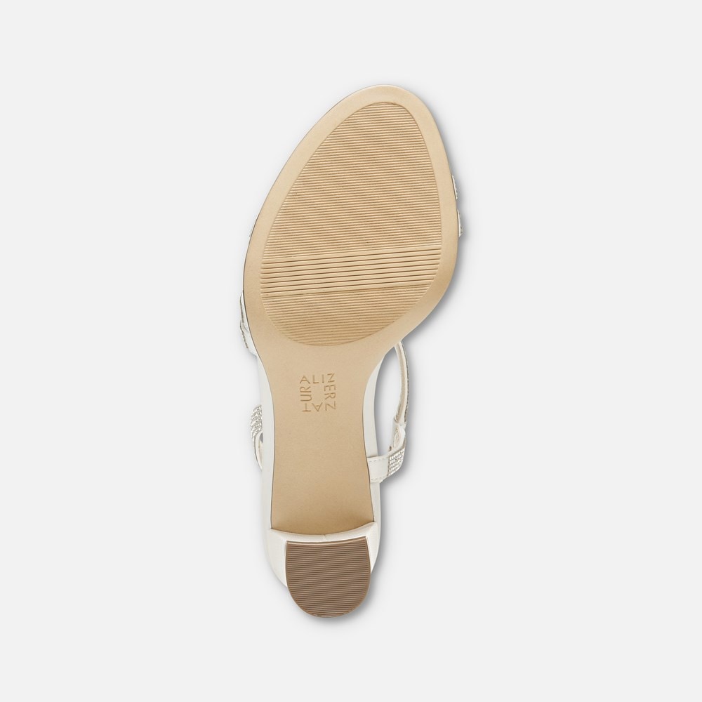 Naturalizer Vanessa Dress Sandal - White Satin Fabric